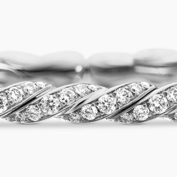 signature twisted-helix detail|David Yurman Sculpted Cable Flex Bracelet in 18K White Gold with Diamonds