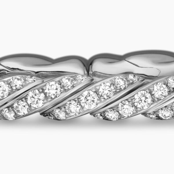 signature twisted-helix detail|David Yurman Sculpted Cable Flex Bracelet in 18K White Gold with Diamonds