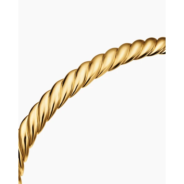 David Yurman Sculpted Cable Flex Bracelet in 18K Yellow Gold, 5mm, view 4