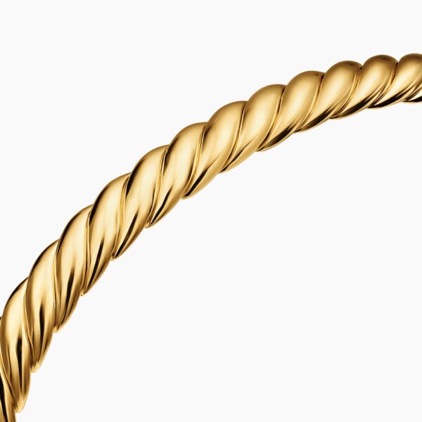 on-model styling shot|David Yurman Sculpted Cable Flex Bracelet in 18K Yellow Gold