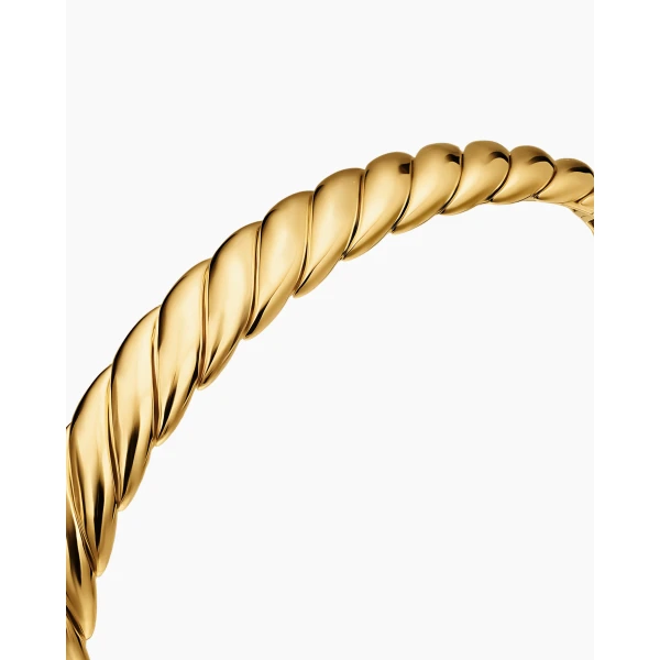 David Yurman Sculpted Cable Flex Bracelet in 18K Yellow Gold, 7.5mm, view 4