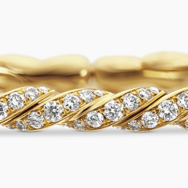 signature twisted-helix detail|David Yurman Sculpted Cable Flex Bracelet in 18K Yellow Gold with Diamonds