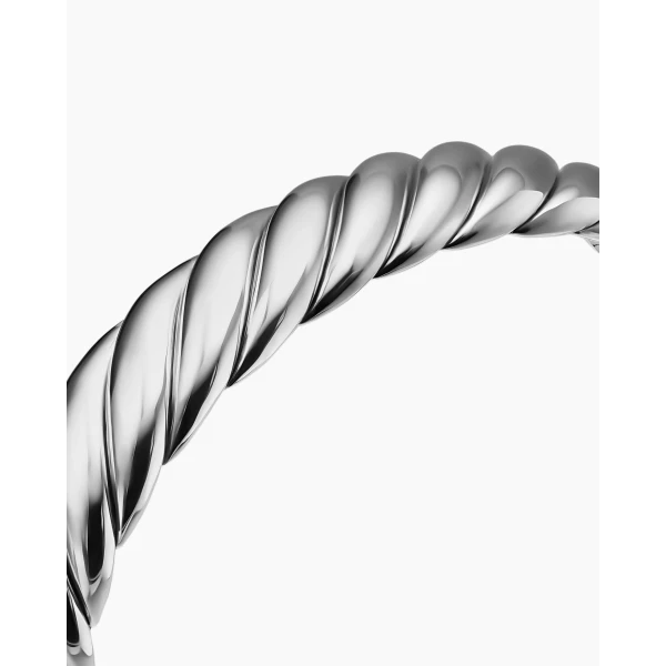 David Yurman Sculpted Cable Flex Bracelet in Sterling Silver, 11mm, view 4