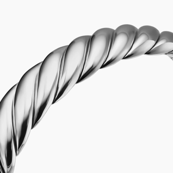 on-model styling shot|David Yurman Sculpted Cable Flex Bracelet in Sterling Silver