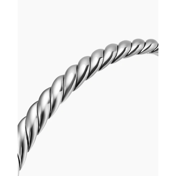 David Yurman Sculpted Cable Flex Bracelet in Sterling Silver, 5mm, view 4