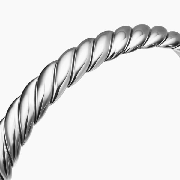 on-model styling shot|David Yurman Sculpted Cable Flex Bracelet in Sterling Silver
