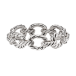 David Yurman Sculpted Cable Oval Link Bracelet in Sterling Silver
