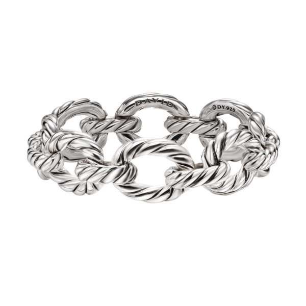 David Yurman Sculpted Cable Oval Link Bracelet in Sterling Silver