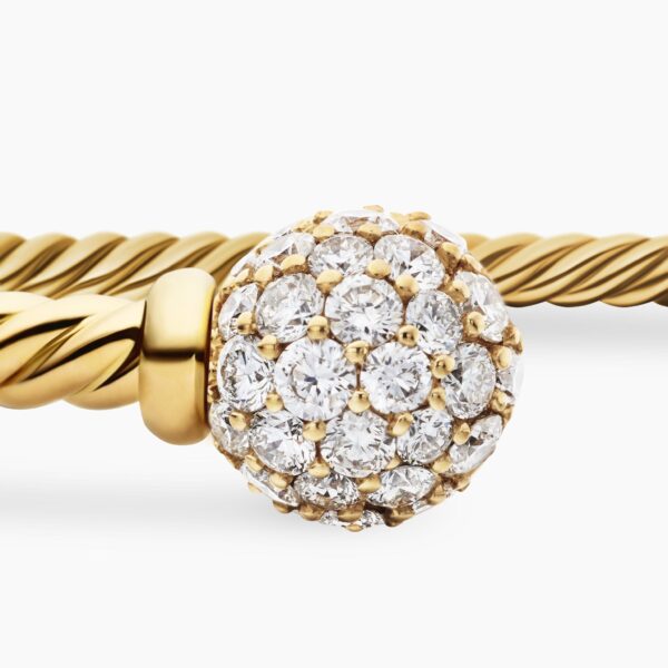 signature twisted-helix detail|David Yurman Solari Cablespira® Bracelet in 18K Yellow Gold with Diamonds