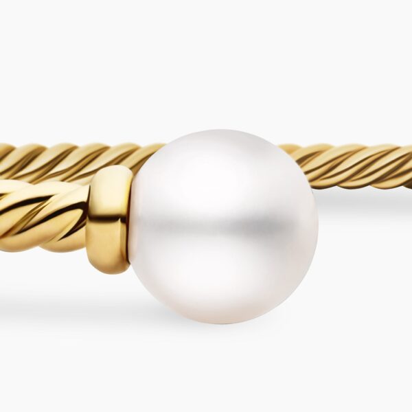 signature twisted-helix detail|David Yurman Solari Cablespira® Bracelet in 18K Yellow Gold with Pearls