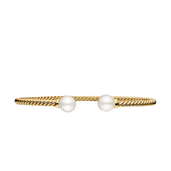 David Yurman Solari Cablespira® Bracelet in 18K Yellow Gold with Pearls