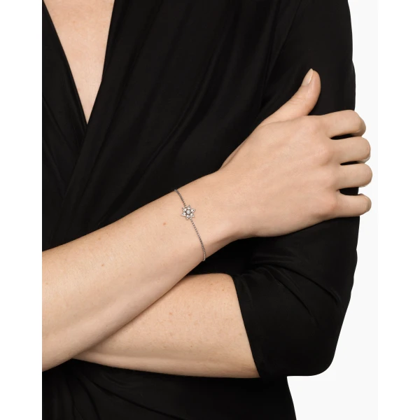 David Yurman Star of David Station Bracelet in Sterling Silver with Diamonds, 12mm, view 2