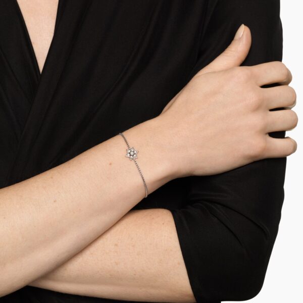 12mm in Silver – front view of authentic Bracelets at Coveti|David Yurman Star of David Station Bracelet in Sterling Silver with Diamonds