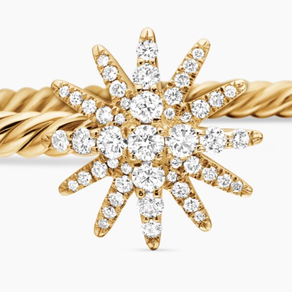 signature twisted-helix detail|David Yurman Starburst Cable Bracelet in 18K Yellow Gold with Diamonds