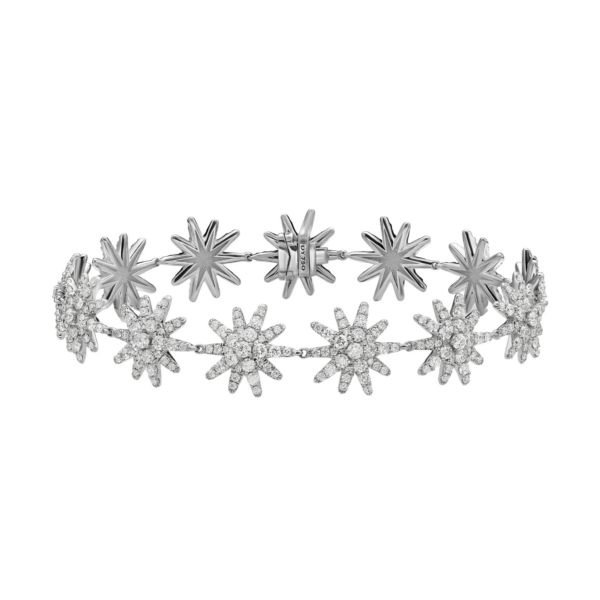 David Yurman Starburst Pavé Tennis Bracelet in 18K White Gold with Diamonds