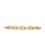 David Yurman Stax Chain Link Bracelet in 18K Yellow Gold with Diamonds
