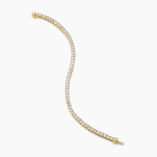 on-model styling shot|David Yurman Tennis Bracelet in 18K Yellow Gold with Diamonds