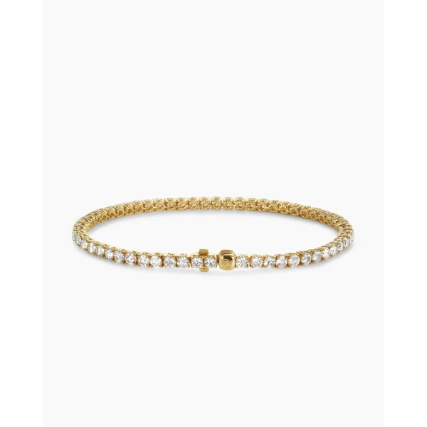 David Yurman Tennis Bracelet in 18K Yellow Gold with Diamonds, 3mm, view 5