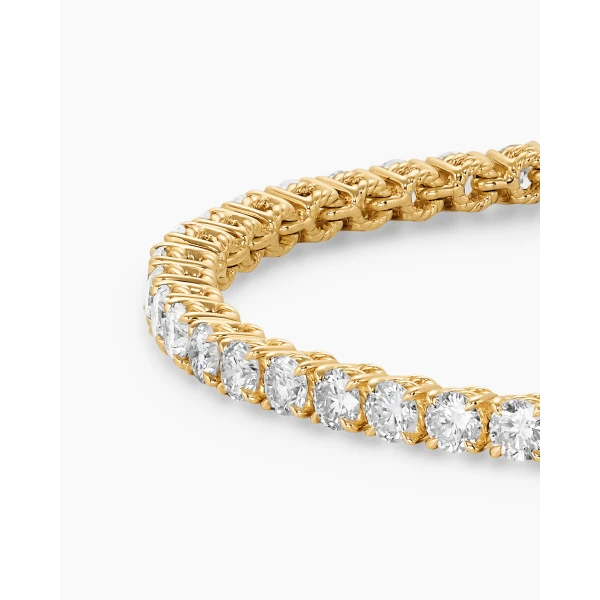 David Yurman Tennis Bracelet in 18K Yellow Gold with Diamonds, 3mm, view 7