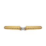 David Yurman X Cablespira® Station Bracelet in 18K Yellow Gold with Pavé Diamonds