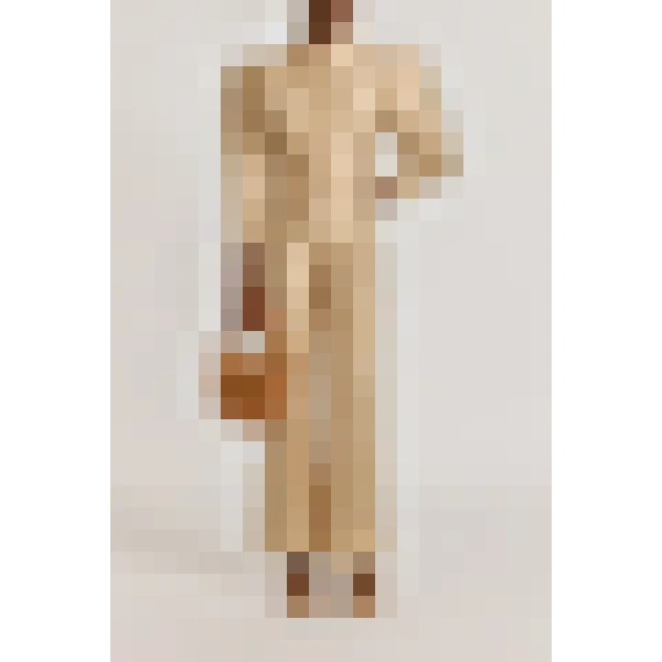 Destree Beige Satin Straight Pants - Destree - Graphic Parisian Fashion - Shop at Coveti