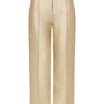 Destree Beige Satin Straight Pants - Destree - Graphic Parisian Fashion - Shop at Coveti