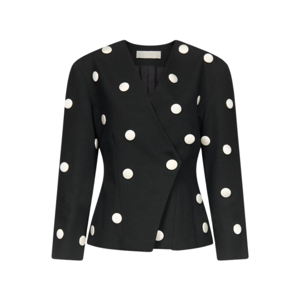 Destree Black And White Polka Dot Blazer - Destree - Graphic Parisian Fashion - Shop at Coveti