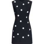 Destree Black Cotton Dress With Contrasting Dots - Destree - Graphic Parisian Fashion - Shop at Coveti