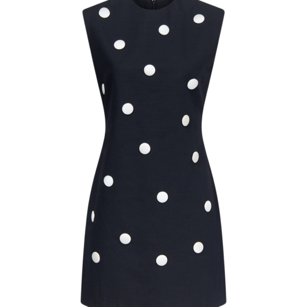 Destree Black Cotton Dress With Contrasting Dots - Destree - Graphic Parisian Fashion - Shop at Coveti