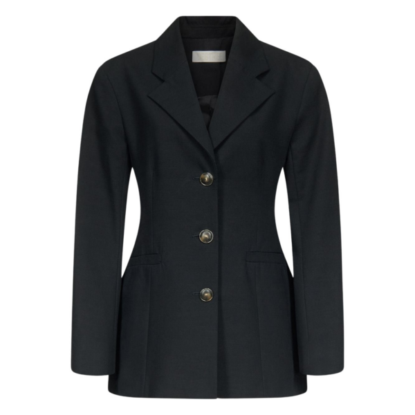 Destree Black Fitted Jacket With Button Details - Destree - Graphic Parisian Fashion - Shop at Coveti