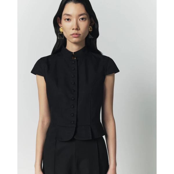 Destree Black Textured Sleeveless Summer Top - Destree - Graphic Parisian Fashion - Shop at Coveti