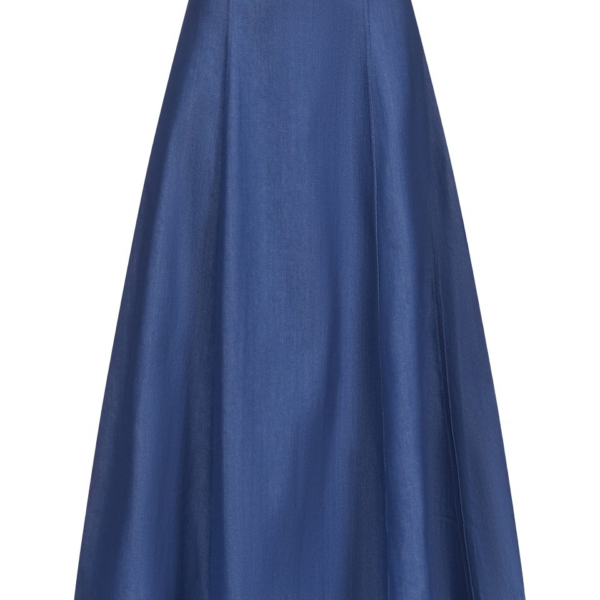 Destree Blue Denim Midi Skirt With Pockets - Destree - Graphic Parisian Fashion - Shop at Coveti