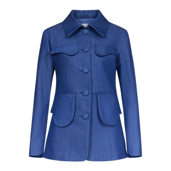 Destree Blue Denim Utility Button-Front Jacket - Destree - Graphic Parisian Fashion - Shop at Coveti
