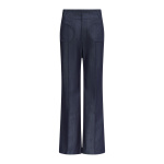 Destree Dark Blue Denim Straight Pants With Circular Pocket Details