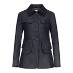 Destree Dark Blue Denim Utility Button-Front Jacket - Destree - Graphic Parisian Fashion - Shop at Coveti