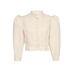 Destree Denim Ecru Puff Sleeve Jacket - Destree - Graphic Parisian Fashion - Shop at Coveti