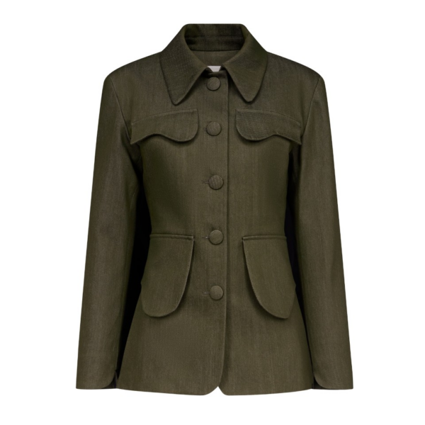 Destree Denim Khaki Utility Button-Front Jacket - Destree - Graphic Parisian Fashion - Shop at Coveti