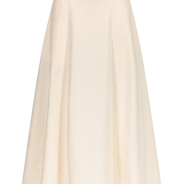 Destree Ecru Denim Midi Skirt With Pockets - Destree - Graphic Parisian Fashion - Shop at Coveti