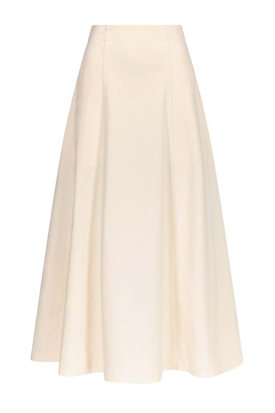 Destree-Ecru-Denim-Midi-Skirt-With-Pockets88961_nobg Destree Ecru Denim Midi Skirt With Pockets - Destree - Graphic Parisian Fashion - Shop at Coveti