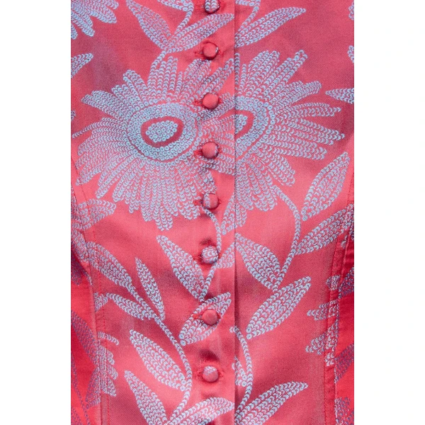 Destree Jacquard Satin Puff Sleeve Jacket - Destree - Graphic Parisian Fashion - Shop at Coveti