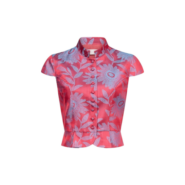 Destree Jacquard Satin Sleeveless Summer Top - Destree - Graphic Parisian Fashion - Shop at Coveti