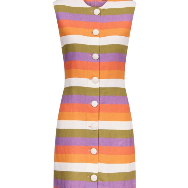 Destree Multicolour Striped Sleeveless Mini Dress - Destree - Graphic Parisian Fashion - Shop at Coveti