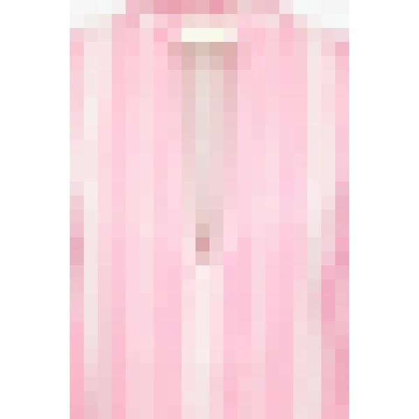 Destree Pink Striped Cotton Tunic With Split Neckline And Wide Sleeves - Destree - Graphic Parisian Fashion - Shop at Coveti