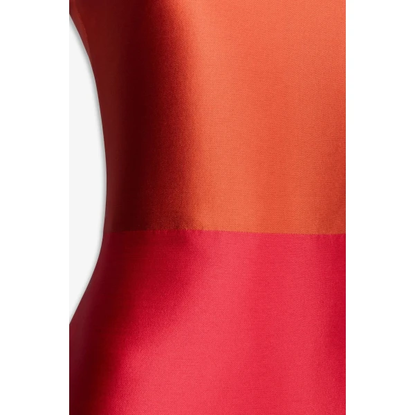 Destree Red And Terracotta Satin Summer Dress - Destree - Graphic Parisian Fashion - Shop at Coveti