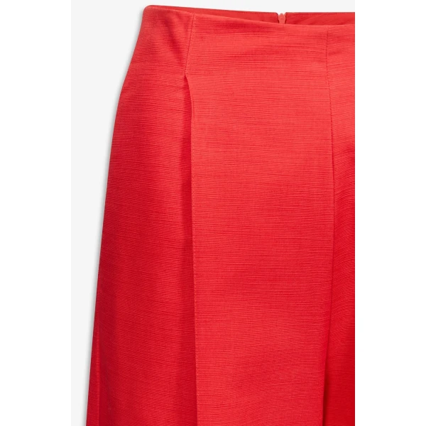 Destree Red Cotton Tailored Pants - Destree - Graphic Parisian Fashion - Shop at Coveti