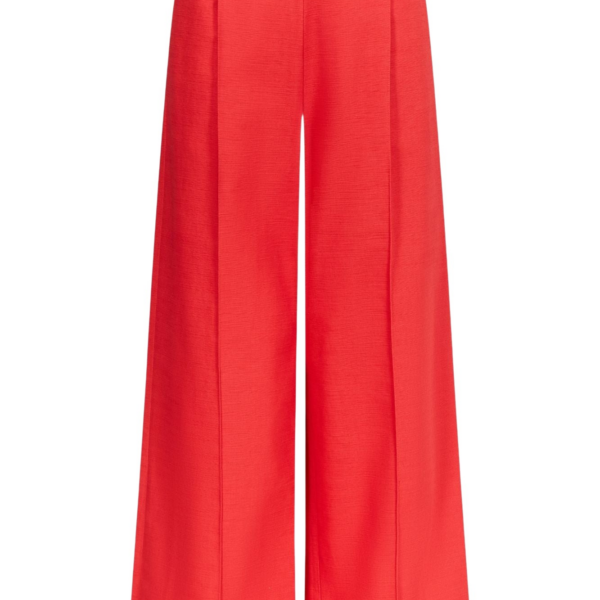 Destree Red Cotton Tailored Pants - Destree - Graphic Parisian Fashion - Shop at Coveti