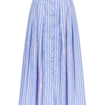 Destree Striped Cotton Pleated Maxi Skirt - Destree - Graphic Parisian Fashion - Shop at Coveti