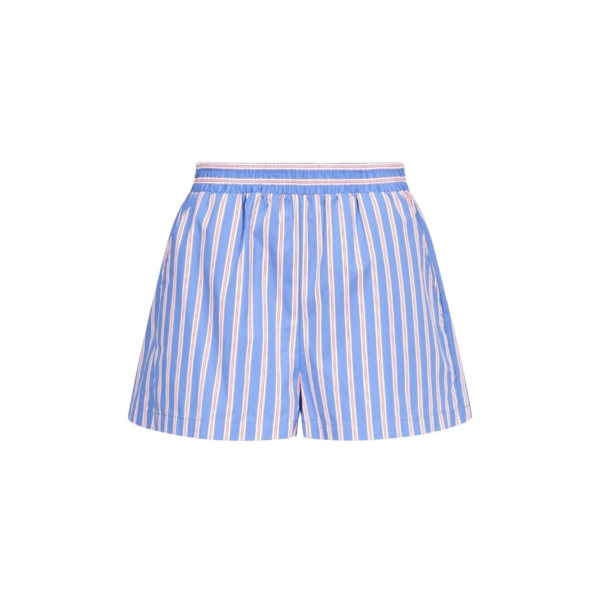 Destree Striped Pleated Cotton Shorts - Destree - Graphic Parisian Fashion - Shop at Coveti
