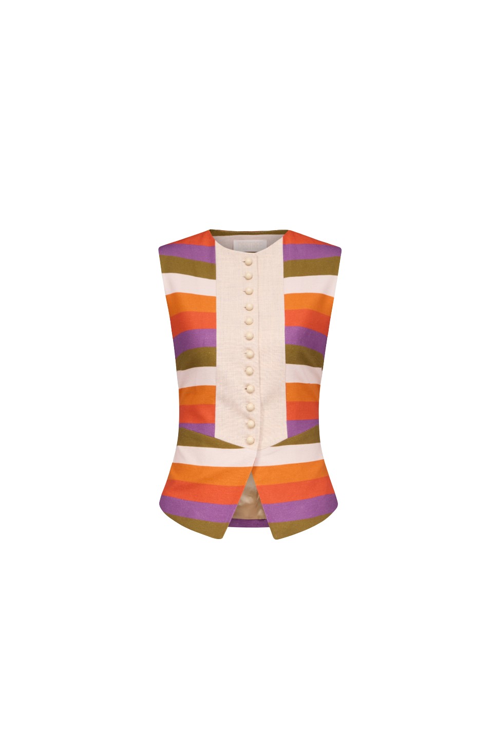 Destree-Striped-Sleeveless-Linen-Top55063_nobg Destree Striped Sleeveless Linen Top - Destree - Graphic Parisian Fashion - Shop at Coveti