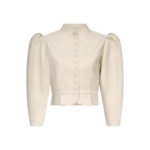 Destree Warm Grey Puff Sleeve Jacket - Destree - Graphic Parisian Fashion - Shop at Coveti